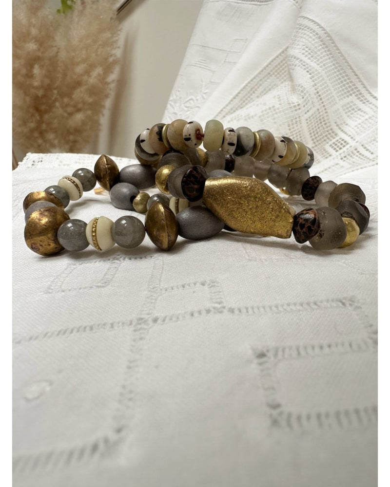 BRACELET MASSAY - Granit & Écorce - 240619 - Mademoizelle Moon - Désaccords