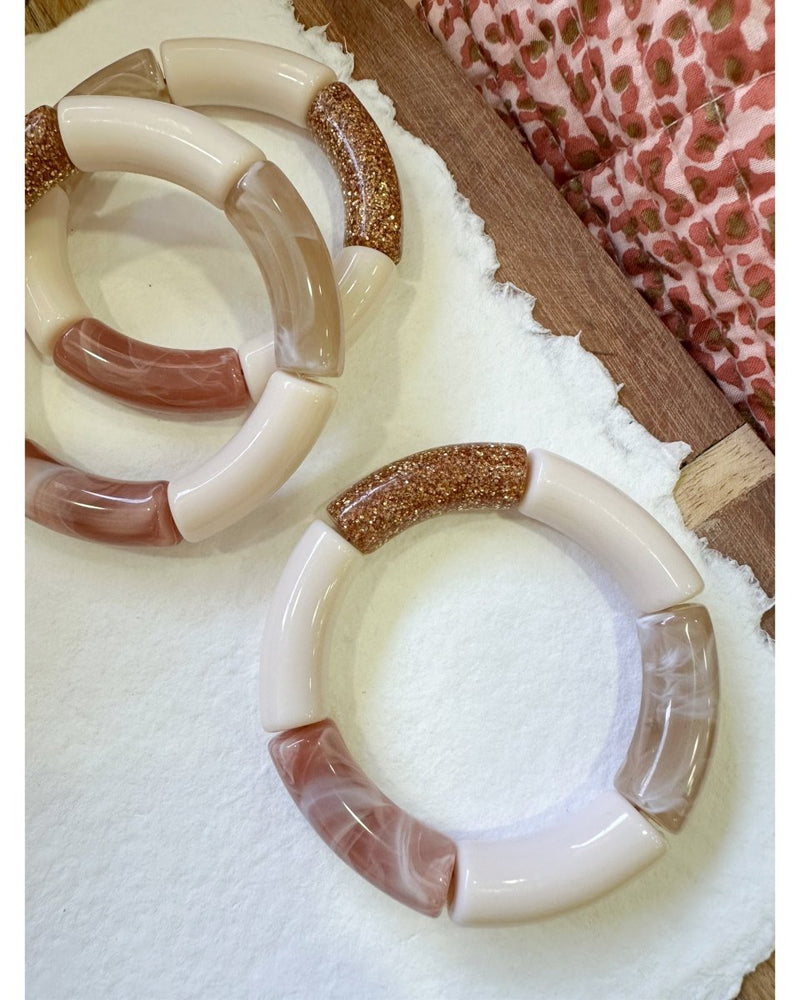 BRACELET MILA - BEIGE ROSÉE 240345 - Mademoizelle Moon - Désaccords