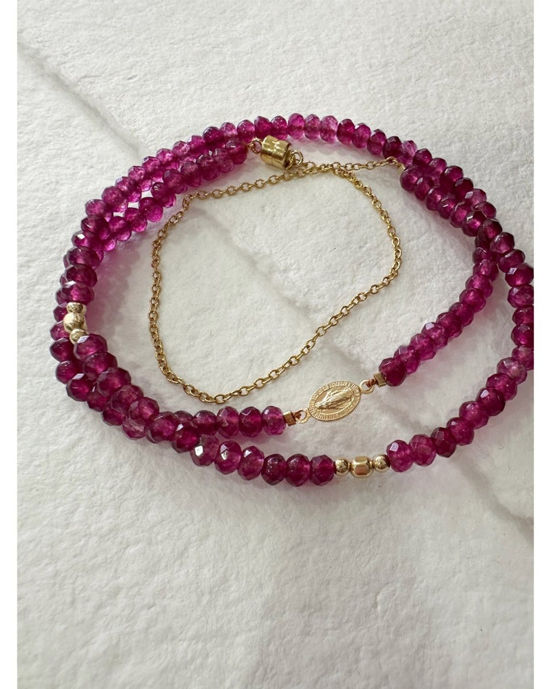 BRACELET TROIS TOURS - Vierge - Prune - 240354 - Mademoizelle Moon - Désaccords