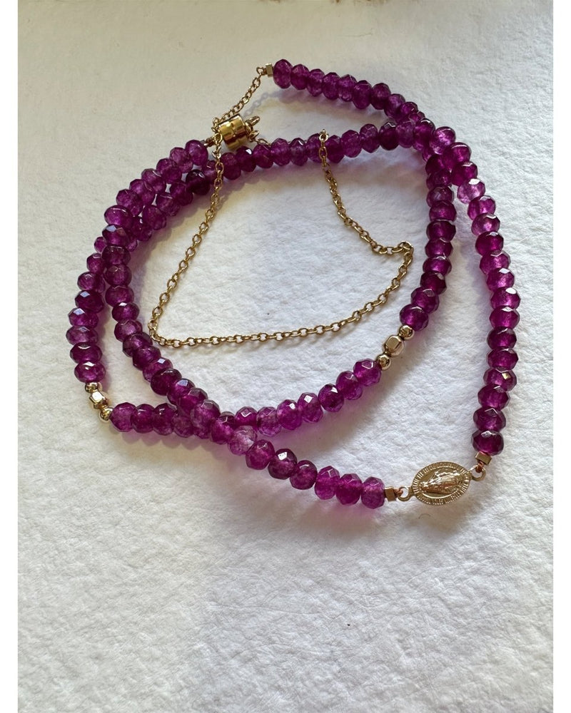 BRACELET TROIS TOURS - Vierge - Prune - 240354 - Mademoizelle Moon - Désaccords