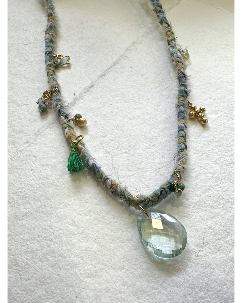 COLLIER MINI-SAUTOIR PONDYCHERI Aquamarine - 240366 - Mademoizelle Moon - Désaccords