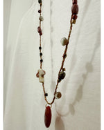COLLIER MINI SAUTOIR TRESSÉ BORDEAUX - 241101 - Mademoizelle Moon - Désaccords