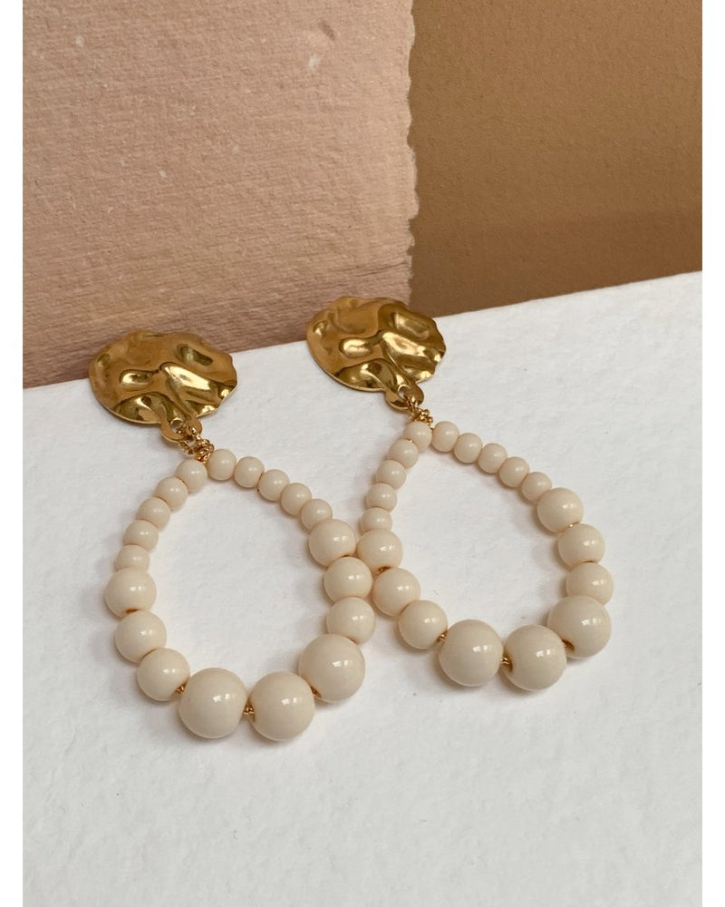 BOUCLES D'OREILLES BABY DOLL - Écru - Mademoizelle Moon - Désaccords