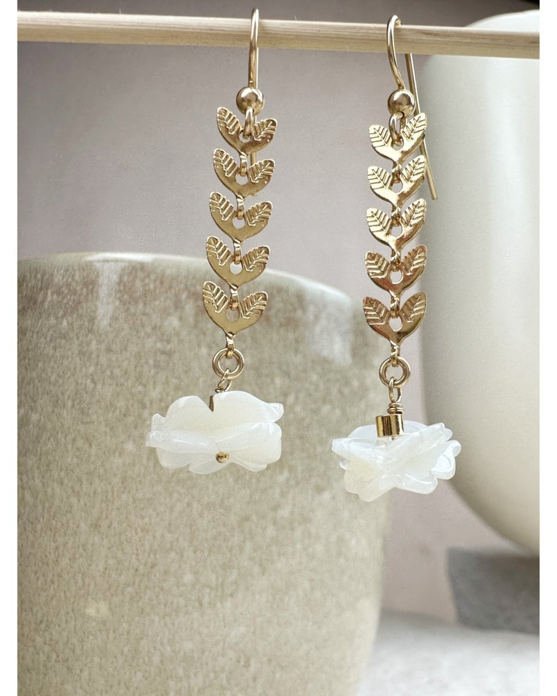 BOUCLES D'OREILLES CHAMPETRE - Blanche - Mademoizelle Moon - Désaccords