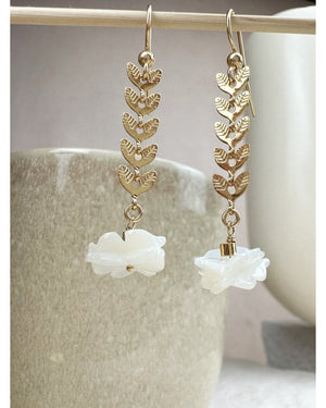 BOUCLES D'OREILLES CHAMPETRE - Blanche - Mademoizelle Moon - Désaccords