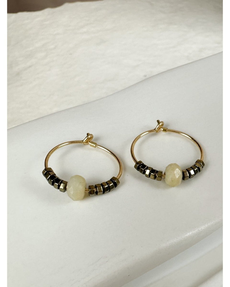 BOUCLES D'OREILLES CREOLES FARANDOLE -XS - Mademoizelle Moon - Désaccords