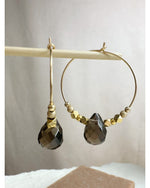 BOUCLES D'OREILLES CRÉOLES GOUTTE - Ecorce - Mademoizelle Moon - Désaccords