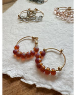 BOUCLES D'OREILLES CREOLES GOUTTELETTES framboise -XS - Mademoizelle Moon - Désaccords