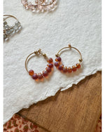 BOUCLES D'OREILLES CREOLES GOUTTELETTES framboise -XS - Mademoizelle Moon - Désaccords