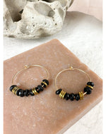 BOUCLES D'OREILLES CREOLES NUIT -M - Mademoizelle Moon - Désaccords