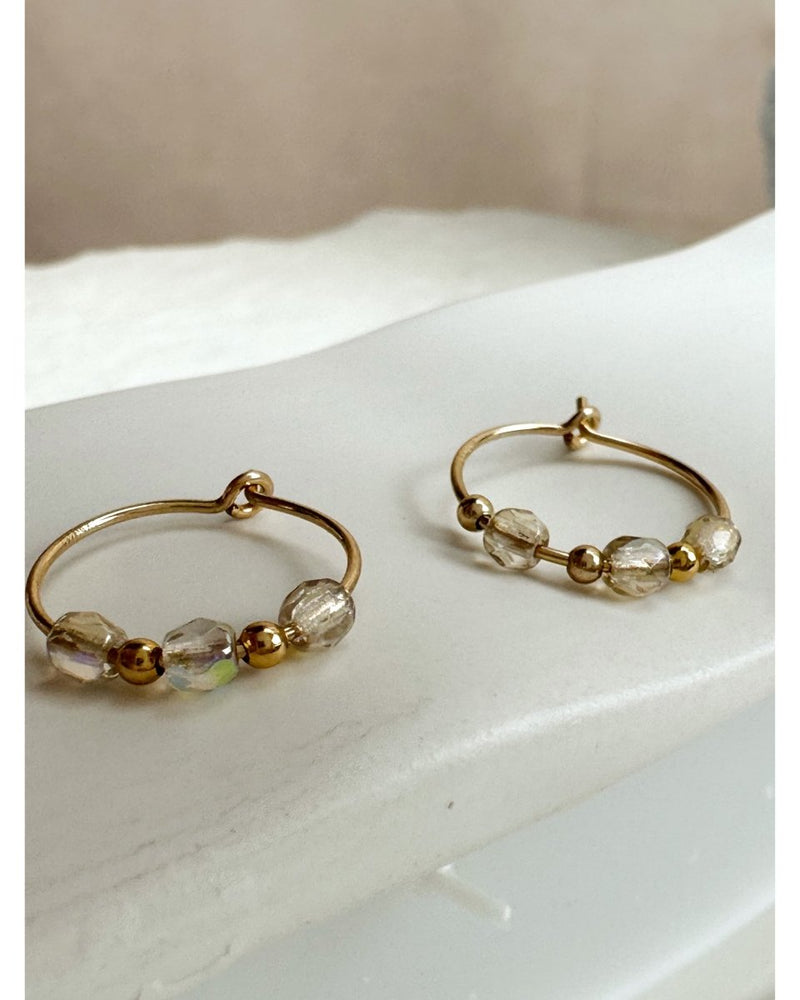 BOUCLES D'OREILLES CREOLES PARIS -XS - Mademoizelle Moon - Désaccords