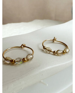 BOUCLES D'OREILLES CREOLES PARIS -XS - Mademoizelle Moon - Désaccords