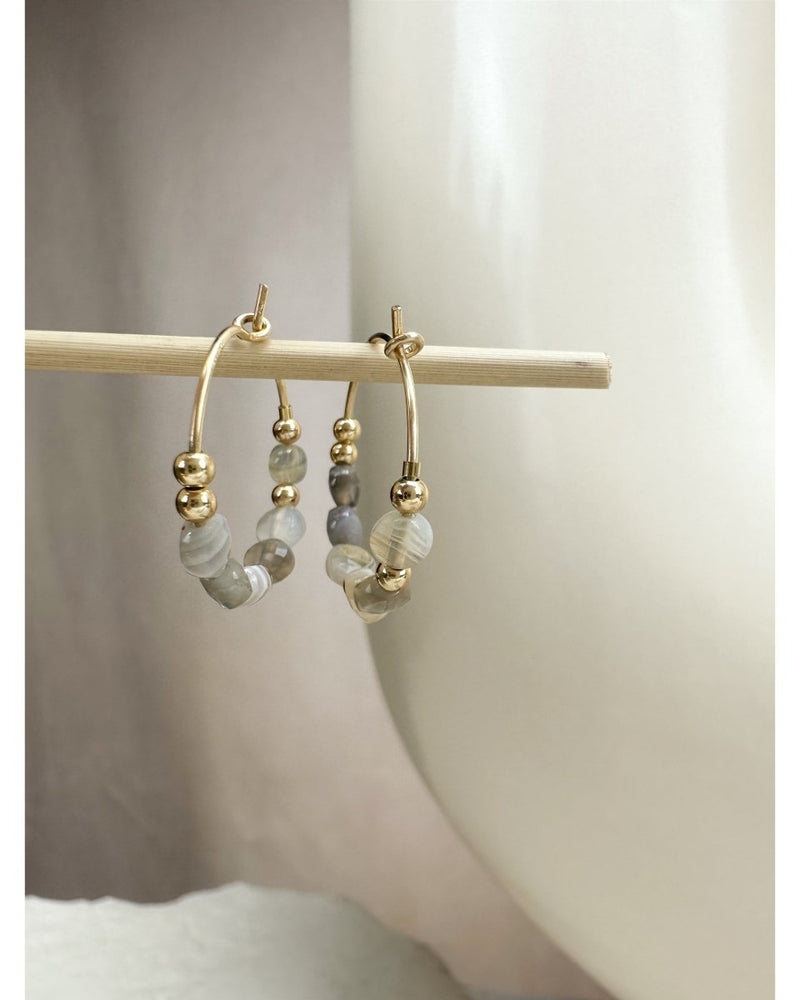 BOUCLES D'OREILLES CREOLES SIMBA -M - Mademoizelle Moon - Désaccords