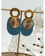 BOUCLES D'OREILLES EN ARGILE POLYMÈRE - GALET- Jean - Mademoizelle Moon - Désaccords