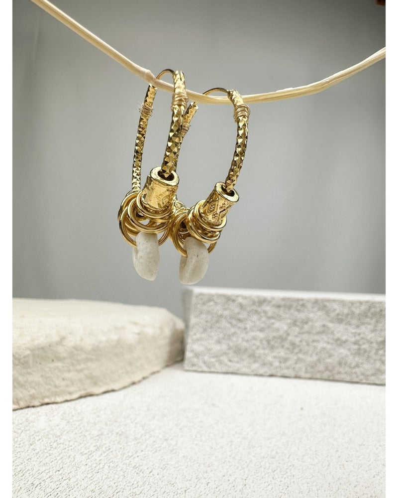 BOUCLES D'OREILLES MIRA - Blanc - Mademoizelle Moon - Désaccords