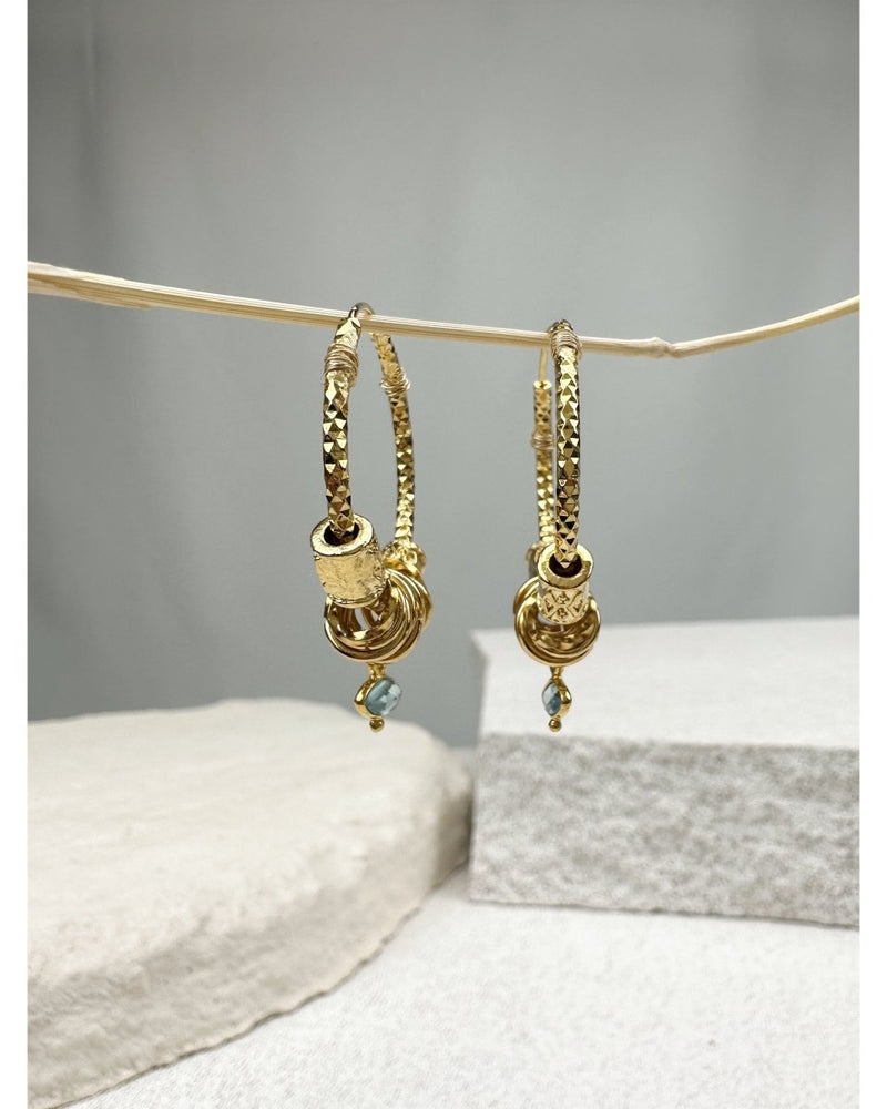 BOUCLES D'OREILLES MIRA - Bleu - Mademoizelle Moon - Désaccords