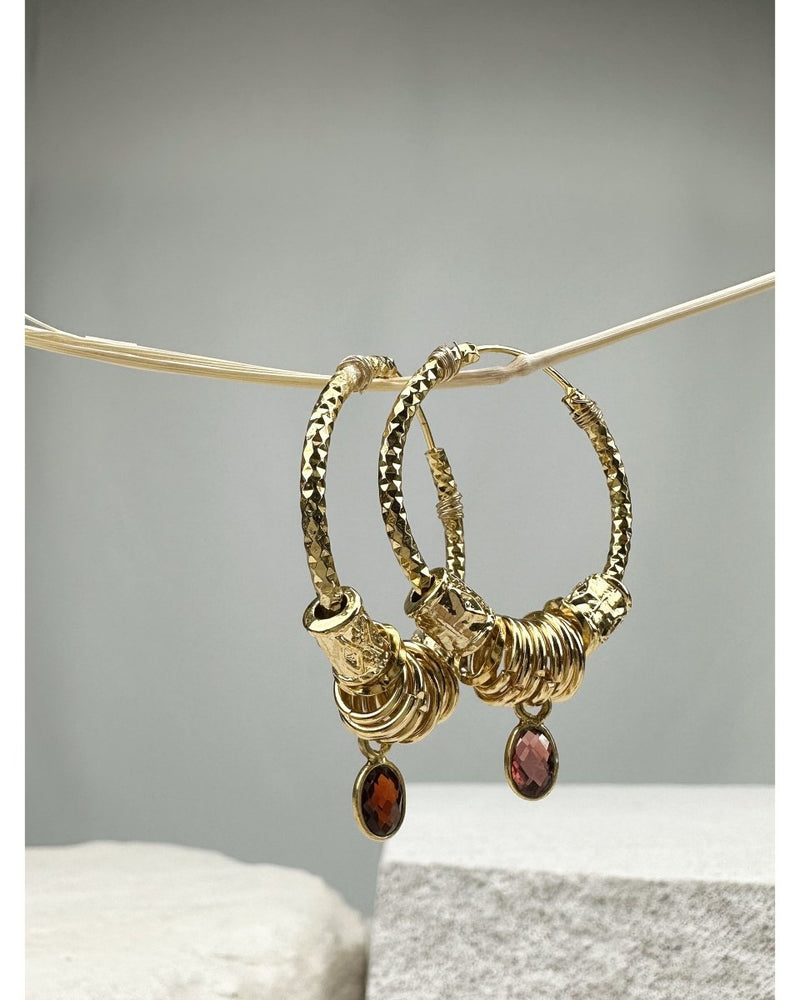 BOUCLES D'OREILLES MIRA - Rouge - Mademoizelle Moon - Désaccords