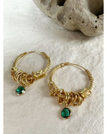 BOUCLES D'OREILLES MIRA - Vert - Mademoizelle Moon - Désaccords
