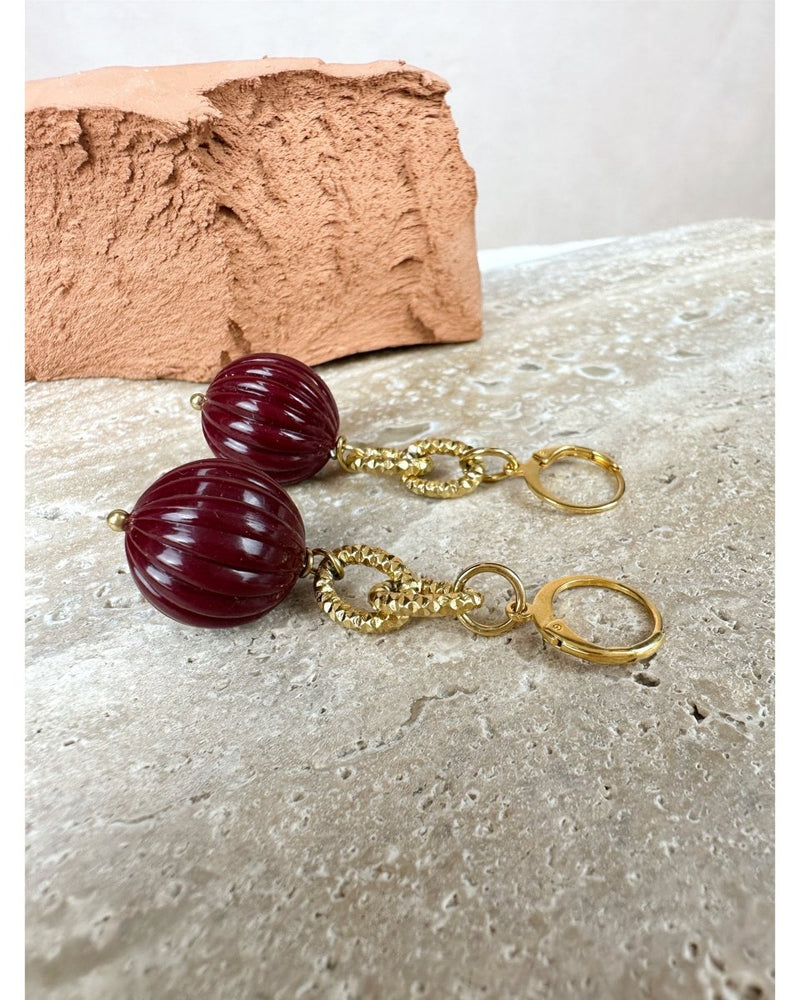 BOUCLES D'OREILLES NOLITA CERISE - Mademoizelle Moon - Désaccords