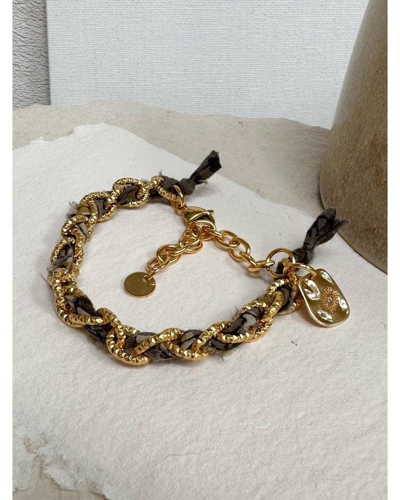 BRACELET BINDY TISSÉ - Gris - Mademoizelle Moon - Désaccords