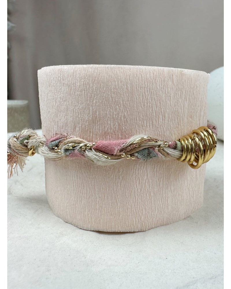 BRACELET DELHI TRESSÉ - Rose - Mademoizelle Moon - Désaccords