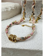 BRACELET DELHI TRESSÉ - Rose - Mademoizelle Moon - Désaccords