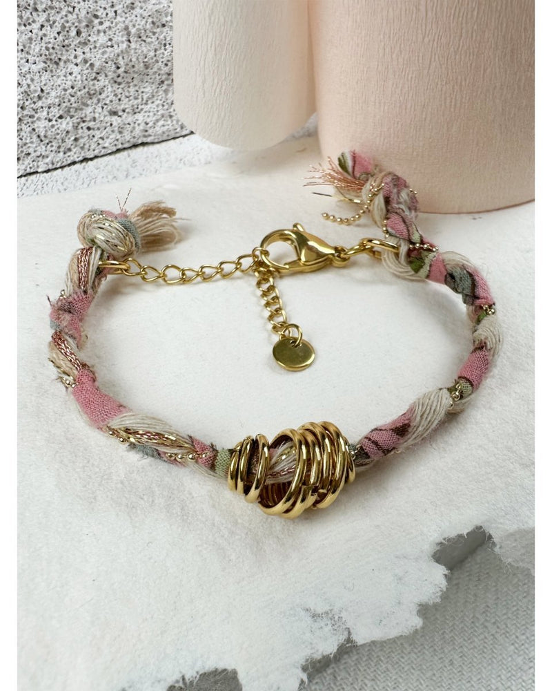 BRACELET DELHI TRESSÉ - Rose - Mademoizelle Moon - Désaccords