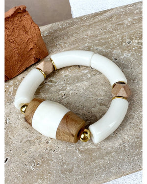 BRACELET KAÏNA - Ecru - Mademoizelle Moon - Désaccords