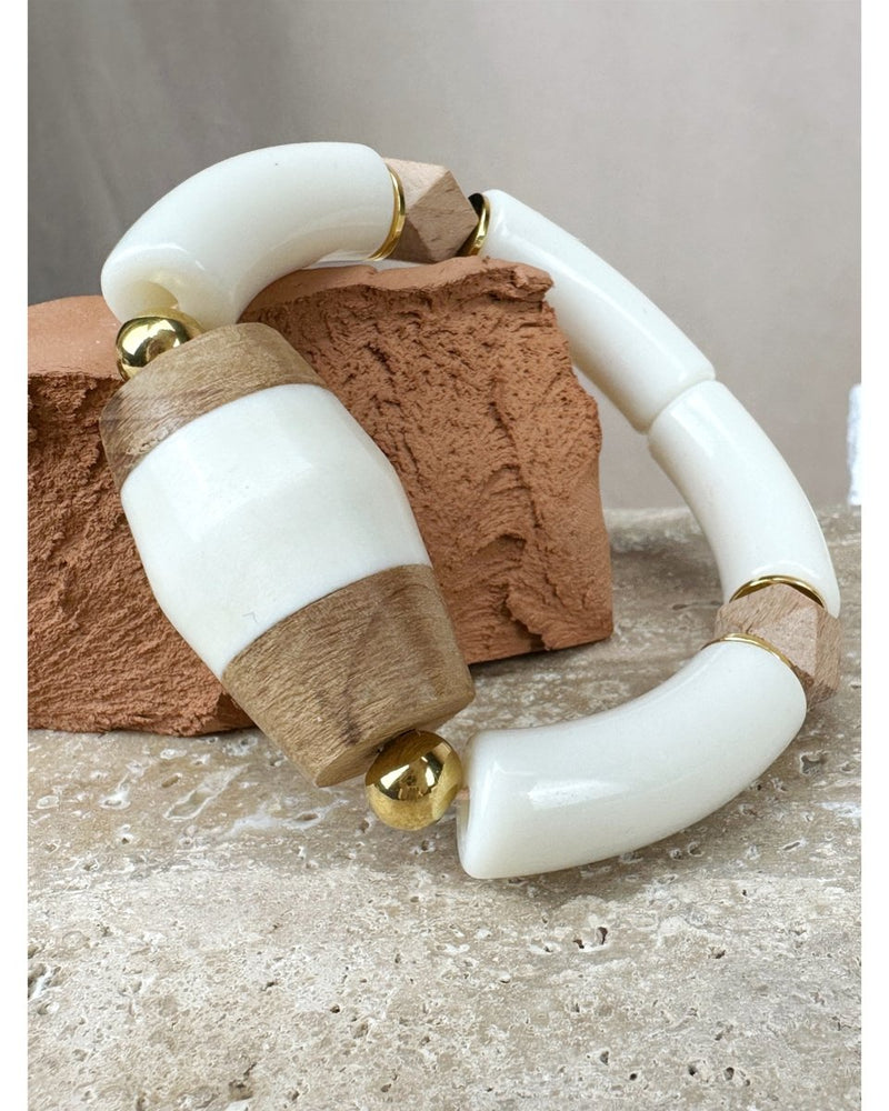 BRACELET KAÏNA - Ecru - Mademoizelle Moon - Désaccords
