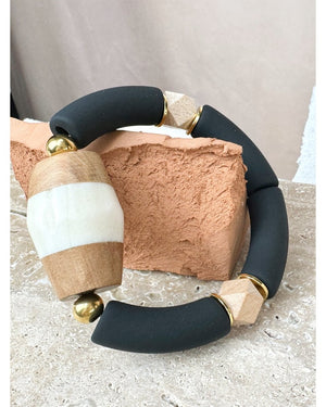 BRACELET KAÏNA - Noir - Mademoizelle Moon - Désaccords