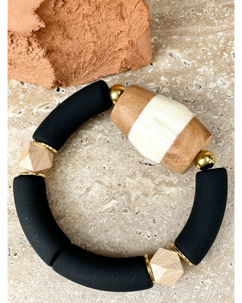 BRACELET KAÏNA - Noir - Mademoizelle Moon - Désaccords