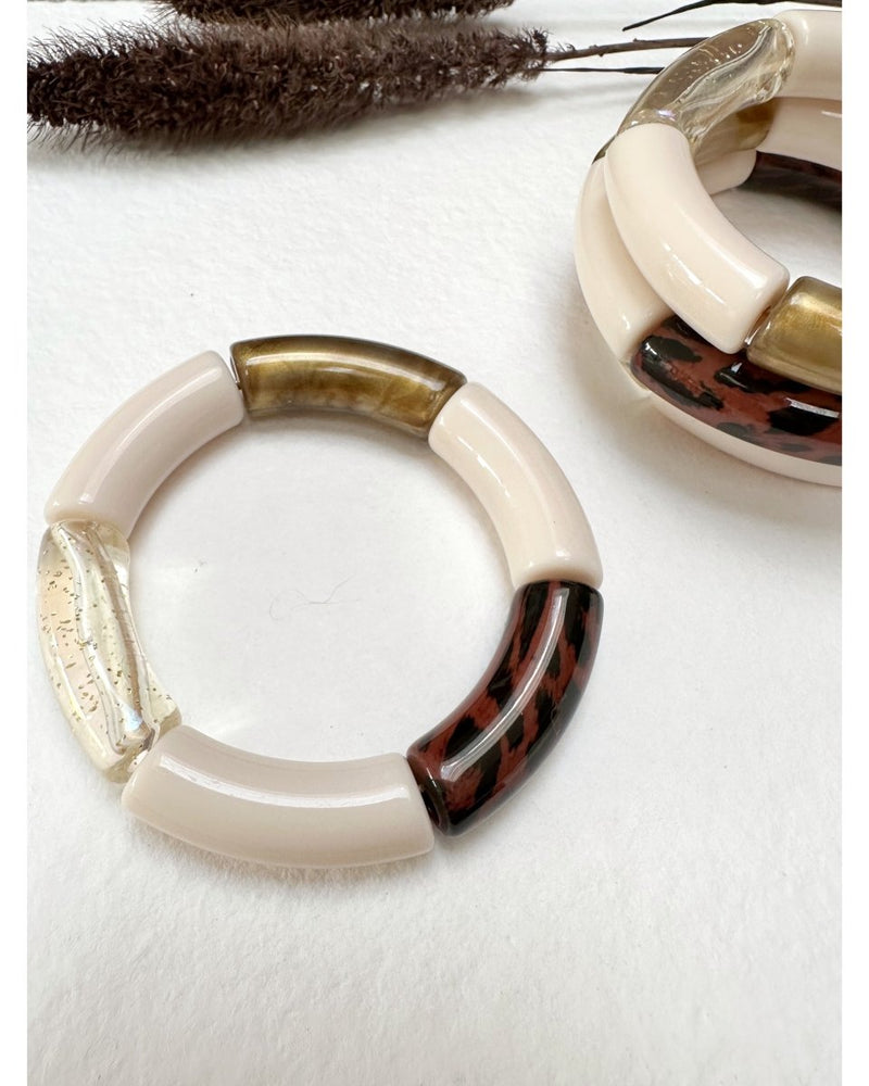 BRACELET MILA LÉOPARD - Clair de lune - Mademoizelle Moon - Désaccords