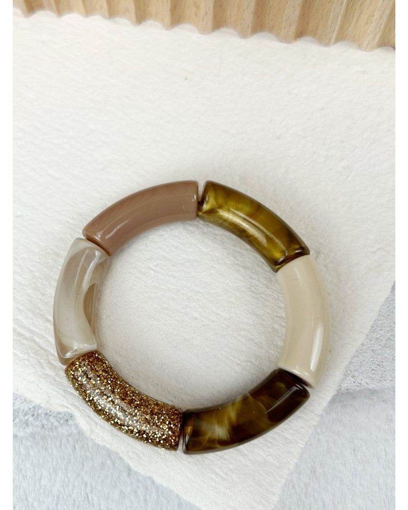 BRACELET MILA PAILLETÉ - Café - Mademoizelle Moon - Désaccords