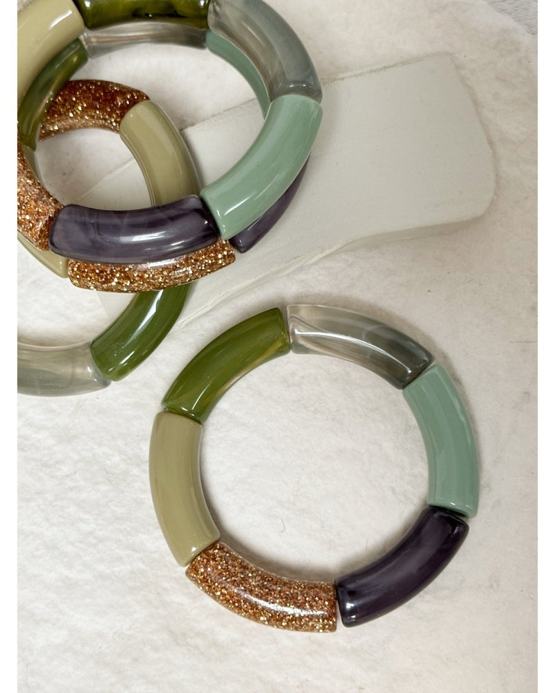 BRACELET MILA PAILLETÉ - Mousse - Mademoizelle Moon - Désaccords