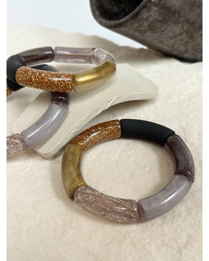 BRACELET MILA PAILLETÉ - Noir - Mademoizelle Moon - Désaccords