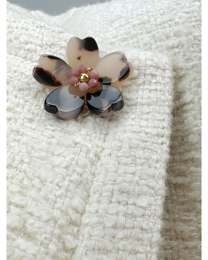 BROCHE A SHINJUKU - Brun & rose - Mademoizelle Moon - Désaccords