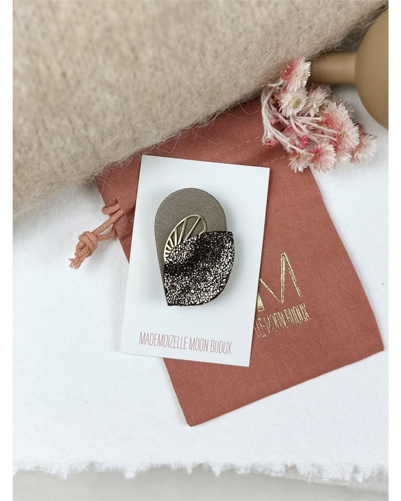 BROCHE NORMA - Marron glacé - Mademoizelle Moon - Désaccords