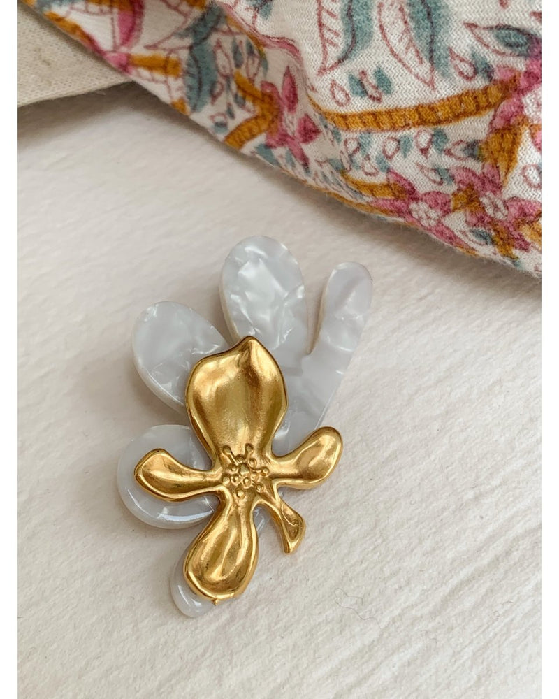 BROCHE ORCHIDÉE - blanche - Mademoizelle Moon - Désaccords
