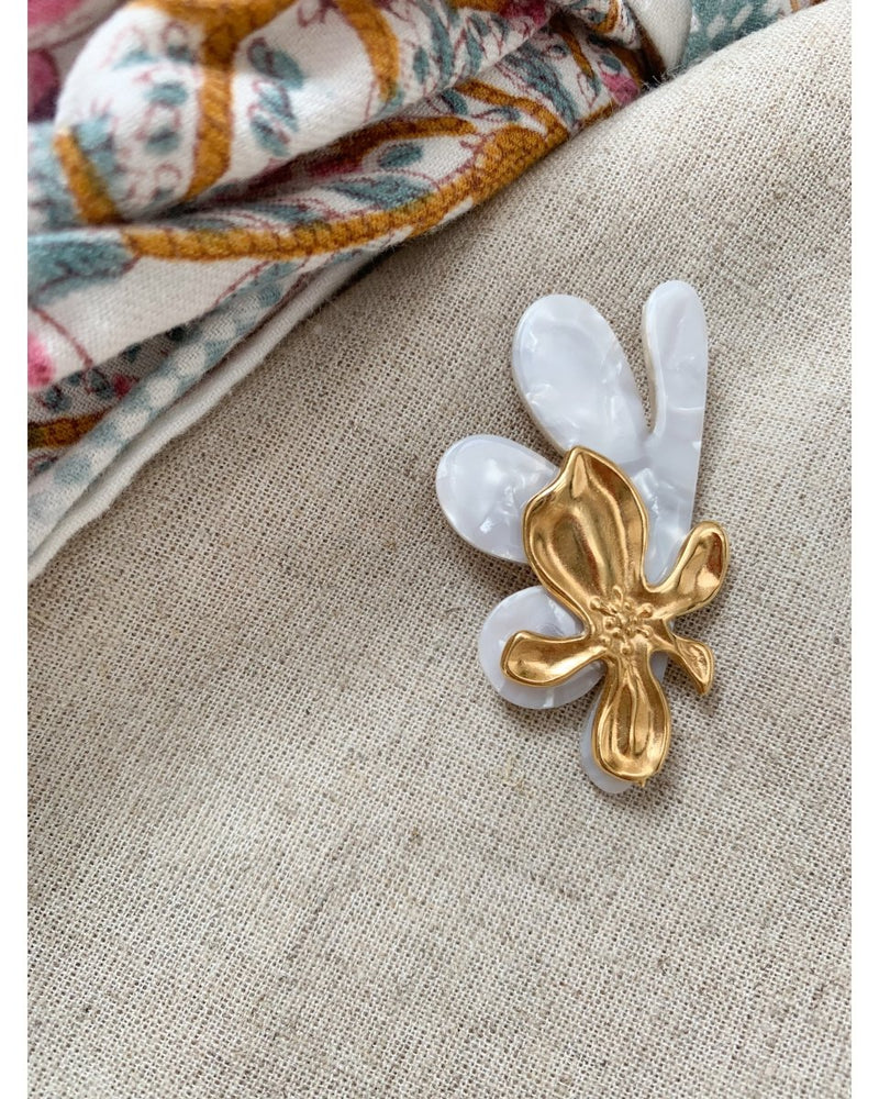 BROCHE ORCHIDÉE - blanche - Mademoizelle Moon - Désaccords