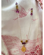 COLLIER BICOLORE Curry & Violet - Mademoizelle Moon - Désaccords